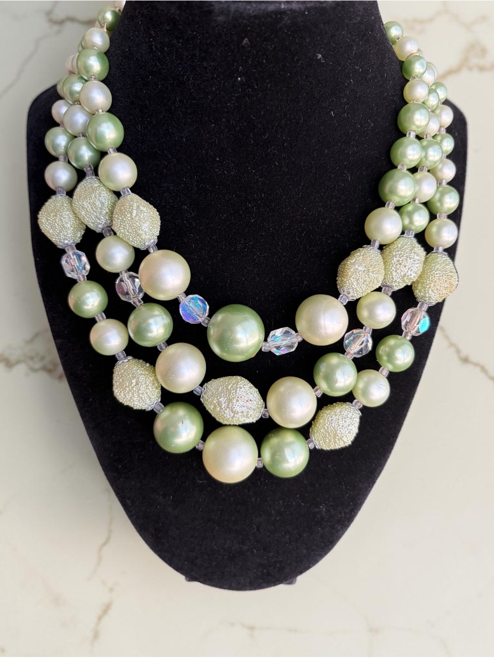 Multi-Strand Pearl Statement Necklace - Japan